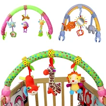 Милые новорожденные детские игрушки-погремушки для младенцев, детская коляска, автомобильный зажим, токарное подвесное сиденье и коляска, игрушки, мобильные развивающие игрушки, 0-12 месяцев