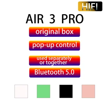 

2020 Air 3 Wireless earphone Bluetooth Headset Smart Touch Air Earbuds hifi music Smart Touch wireless earbuds pk s10 i12 i7s