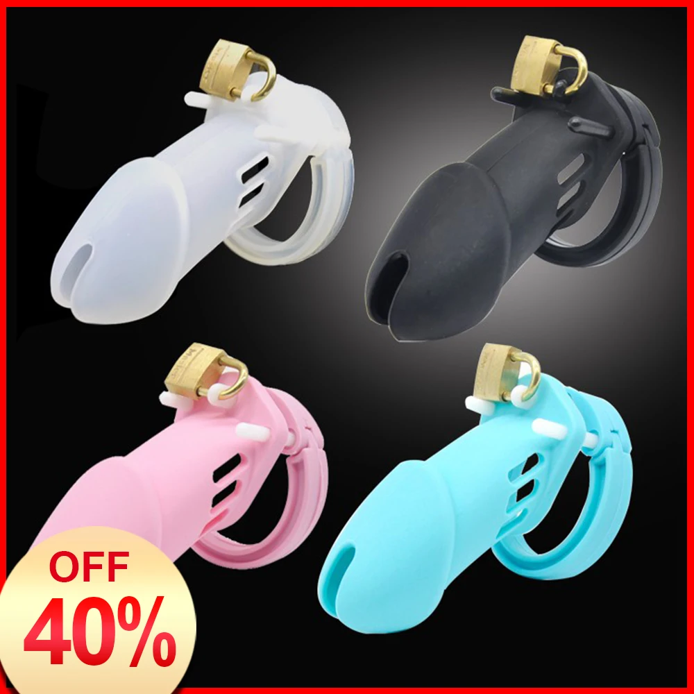 Силиконовая клетка целомудрия для пениса устройство упражнений мужчин