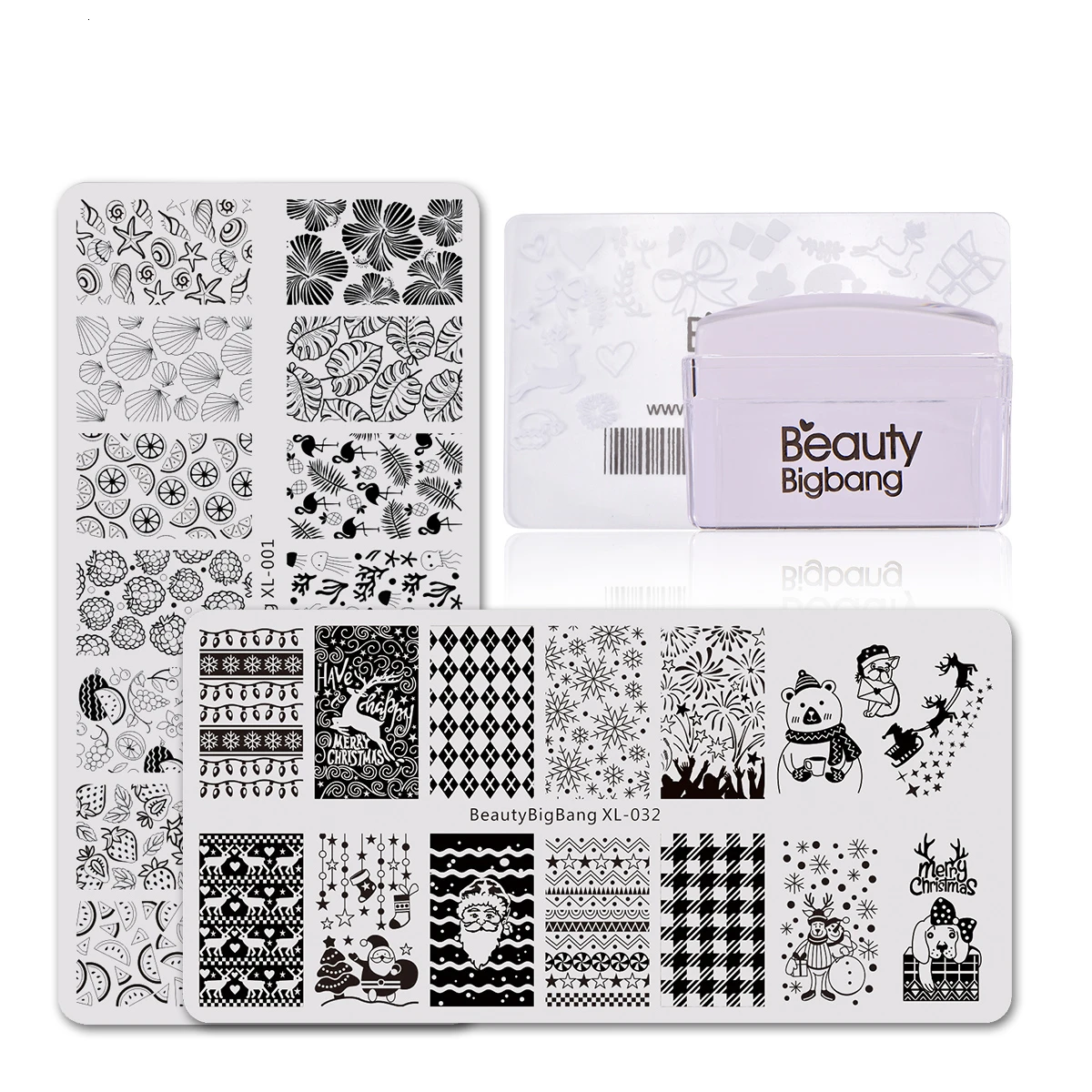 BEAUTYBIGBANG 4Pcs Set Stainless Steel Nail Animals Stamping Plates Plate Unicorn Pattern Nail Art Manicure Nail Stamp Tools