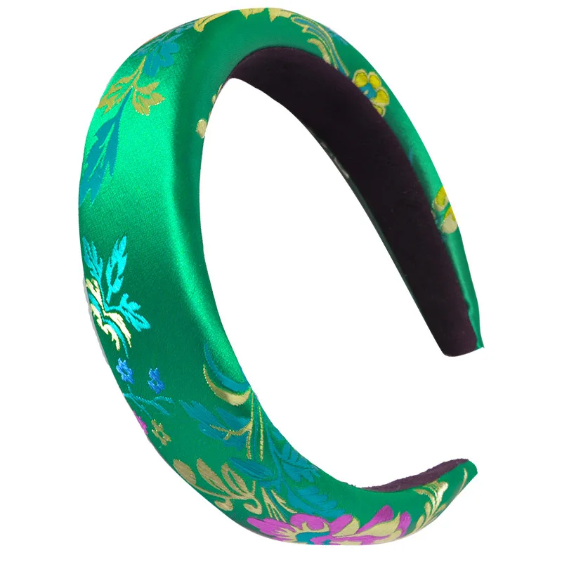Новинка, повязка на голову Za с цветочной вышивкой, шелковая губка, Женская повязка на голову, Зимние головные уборы, аксессуары - Цвет: 4