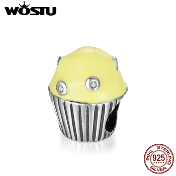 

Cupcake Beads WOSTU 100% 925 Sterling Silver Sweet Cupcake Charms fit Women Bracelets & Bangles DIY Jewelry Accessories CQC1493