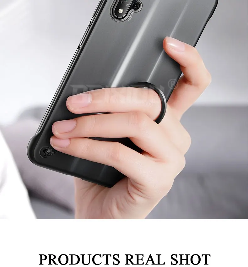 case For Huawei Honor 20 20S case matte Frameless phone cover for Huawei Honor 20 Pro Rimless shockproof, Free ring lanyard