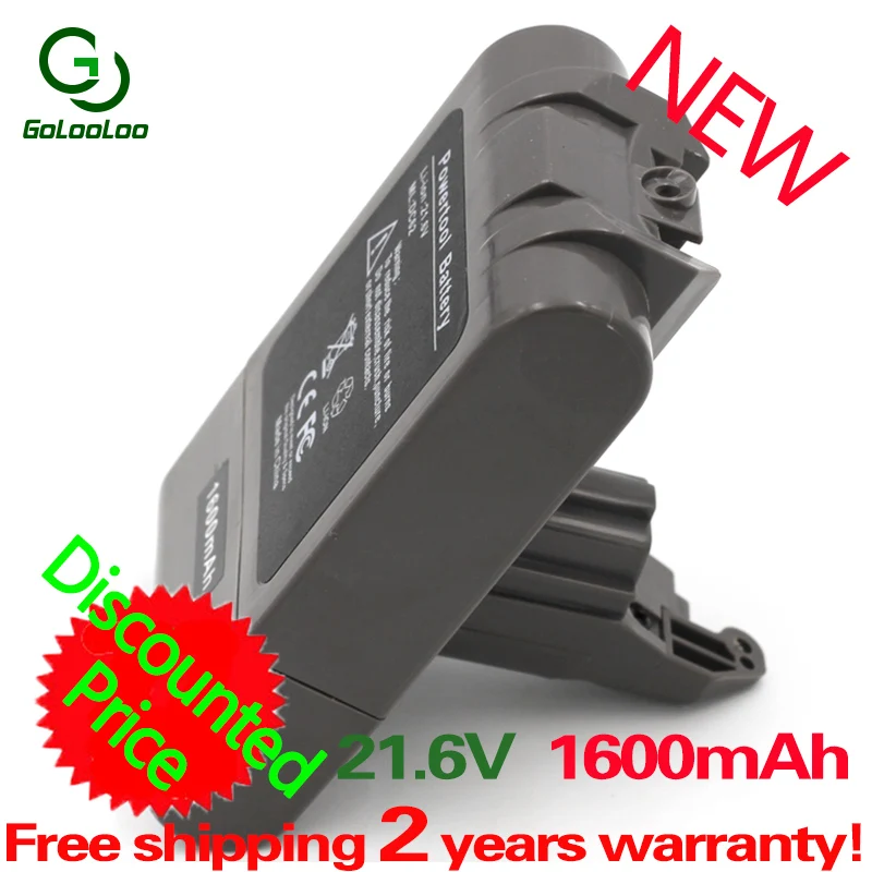 Golooloo 21,6 V 1600 мА/ч, литий-ионный аккумулятор Батарея для V6 DC61 DC62 DC72 DC58 DC59 DC72 DC74 965874-02 SV09 SV07 SV03 SV04 SV06