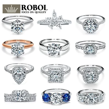 

Original 925 Sterling Silver TIF Classic Ring with Original Engraved Fashion Elegant Ring Wedding Party Jewelry Free Shipping