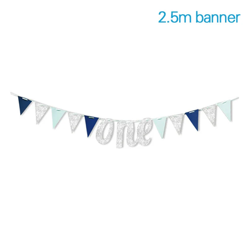 one banner I am 1 Today, бумажный баннерный баннер на день рождения для маленьких мальчиков и девочек, украшение для первого дня рождения - Цвет: one banner