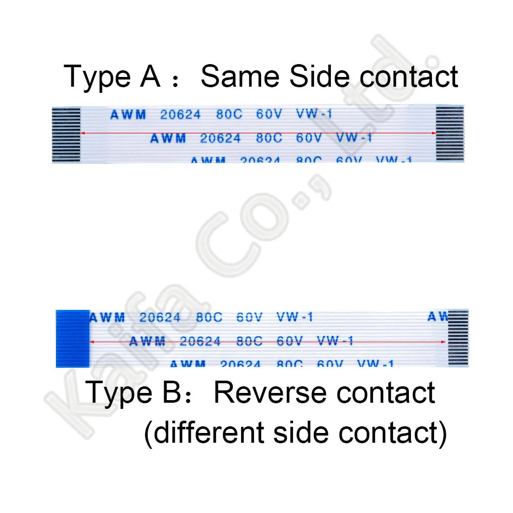 Flexible Flat Cable 10PCS Flat Flexible Cable FFC FPC LCD Cable AWM 20624 80C 60V VW-1 Pitch 0.5 1.0MM 4P-40Pin
