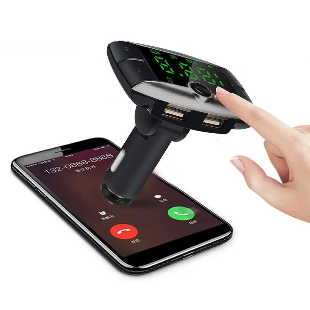 Автомобильный комплект беспроводной гарнитуры Bluetooth FM передатчик ЖК MP3 плеер USB