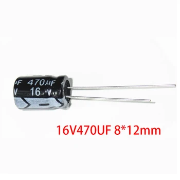 

20PCS Higt quality 16V470UF 8*12mm 470UF 16V 8*12Electrolytic capacitor