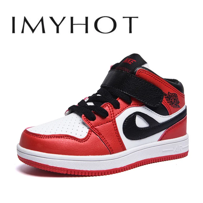 

High Quality Top Soft Non-slip Kids Sneakers Thick Sole Boys Basketball Shoes Children Sport Shoes Outdoor Boy Trainer Basket