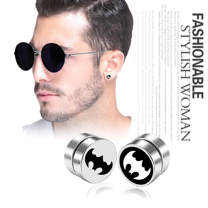 8mm Men Women Strong Magnet Magnetic Health Care Ear Clip Earrings Non Piercing Fake Earrings Street Pop Punk Jewelry 1 piece
