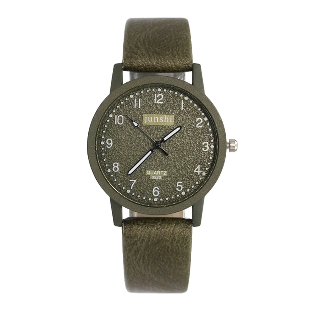 Высокое качество Женские часы разного размера Циферблат Женские кварцевые наручные часы Простой Кожаный ремешок бизнес часы Zegarki Damskie@ 50 - Цвет: Green big