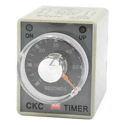 

DPDT 8P DIN Rail 0-60 Seconds IC Timer Time Timing Relay DC 24V AH3-2