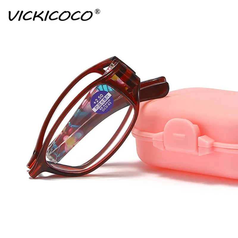 New Color Printing Folding Reading Glasses Frame Women Men Retro Lightweight Portable High-definition Anti-blue Elderly Mirror | Аксессуары