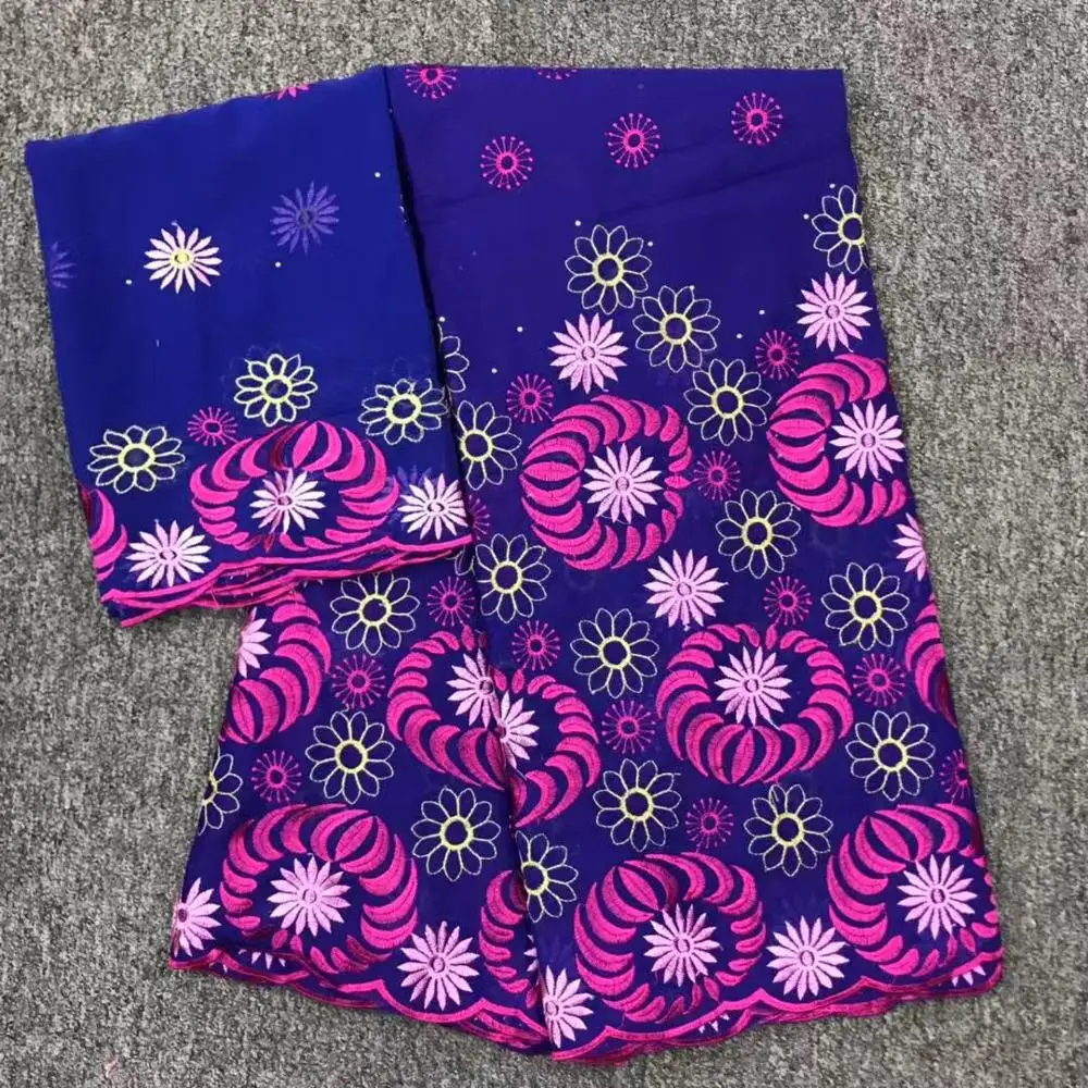 Швейцарская вуаль кружева в швейцарской хлопчатобумажной вышивкой Африканское швейцарское кружево ткань мягкая ткань из Дубая нигерийская Кружевная повязка на голову 5+ 2 ярдов