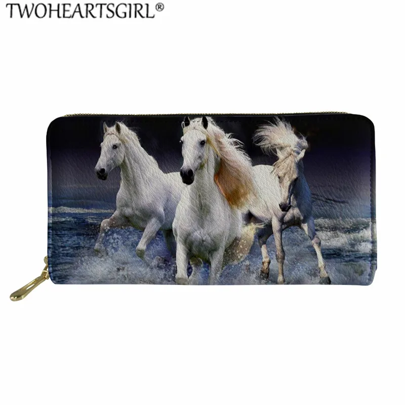 YY0819Z21 Twoheartsgirl кошелек в виде лошади, женский кожаный кошелек, роскошный дизайн, длинные кошельки и держатель для карт, клатч, дамские сумки для денег - Цвет: YY0819Z21