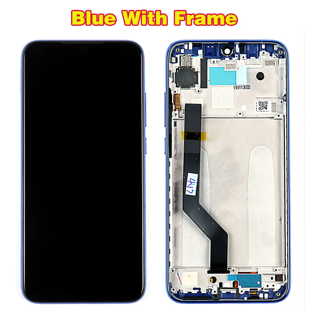 Vancca 6,3 дюймов ЖК дисплей для Xiaomi Redmi Note 7/Note 7 Pro 2160*1080 сенсорный экран планшета Ассамблеи рамки с бесплатной инструменты - Цвет: Blue With Frame
