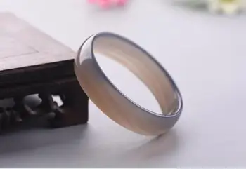 

2020 Fine Jewelry Unique Beautiful Genuine Natural Grey Agate Jade Bangle Bracelet Free Shipping