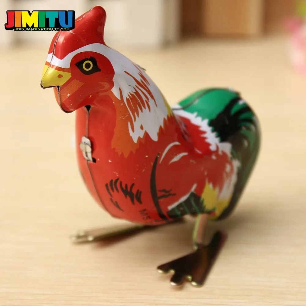 Винтажные игрушки ветрозащитная игрушка Милая модель лягушки/петуха Оловянная
