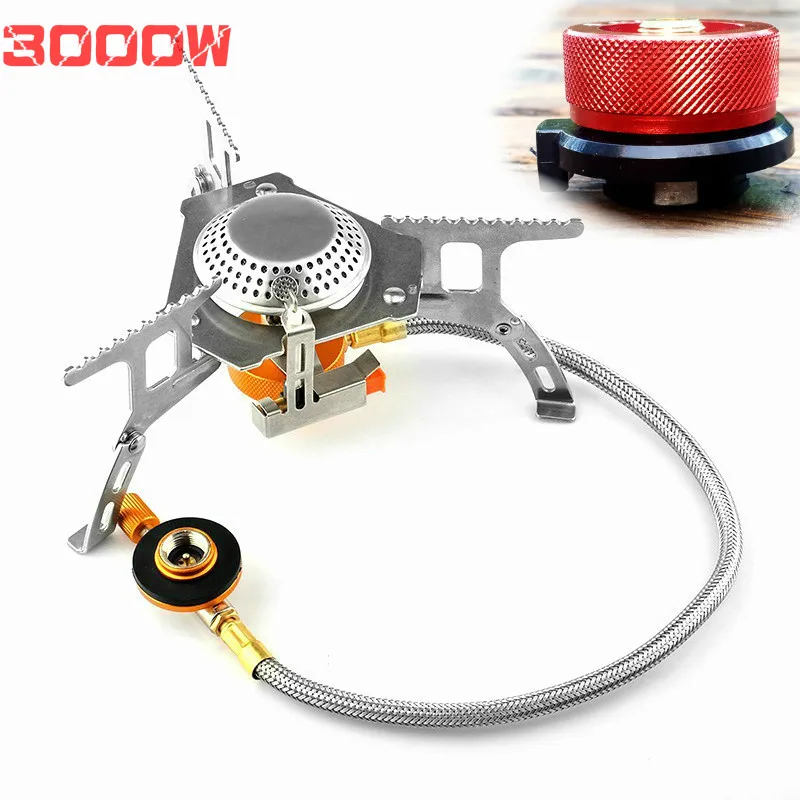 

3000W Protable Gas Stove Outdoor Camping Gas Burner Folding Electronic Stove Hiking Portable Foldable Split Stoves
