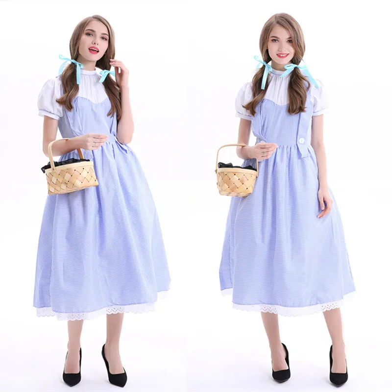 

Europe And America Women's Retro Farm Skirt Fairy Tale Oz Sexy Lingerie Game Plus-sized Maid Ware