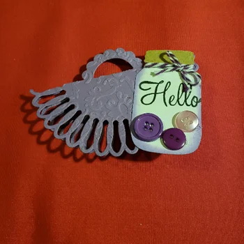 

Kokorosa METAL CUTTING DIES Cut Butterfly Gift Box Bag Handle Die Scrapbook Paper Craft Album Card Punch Cutter