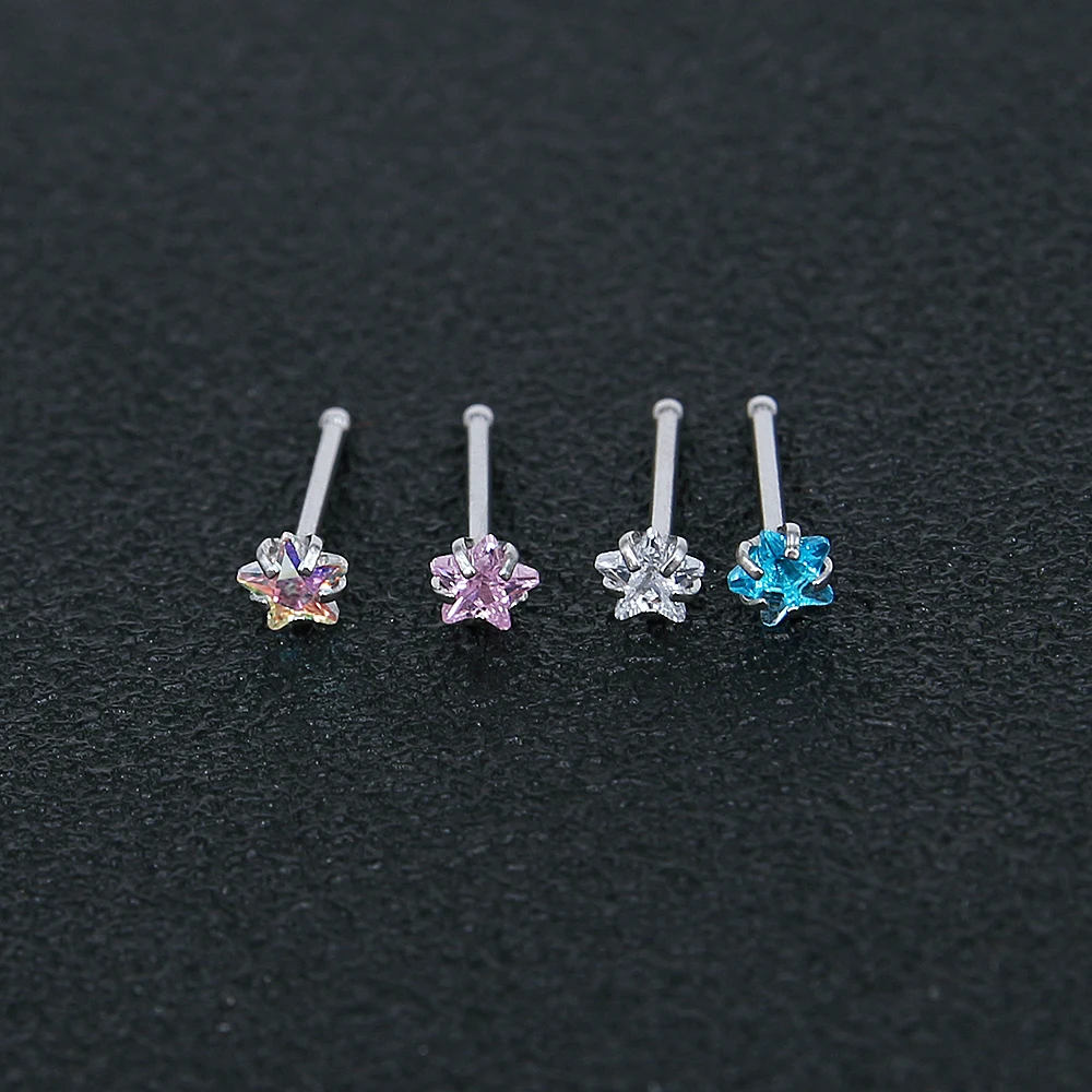 Nose Rings Piercing Jewelry Nose Studs Body Piercing Earrings Body Piercing Jewelry Body Jewelry ZS 22g CZ Crystal Nose Studs Sets 12PCS/3PCS Nose Rings Studs Set Stainless Steel Piercing Screws Fashion Septum Rings