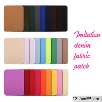 

10Piecs Color Rectangular Denim Patch Ironing Patch Knee Elbow Trim Patch Cut At Will Handmade