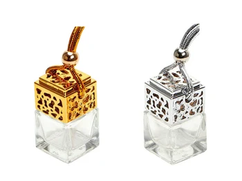 

Factory Price 8ml Car Pendant Aromatherapy Air freshener Scent Diffuser Empty Perfume Glass Bottle Fragrance Container Portable