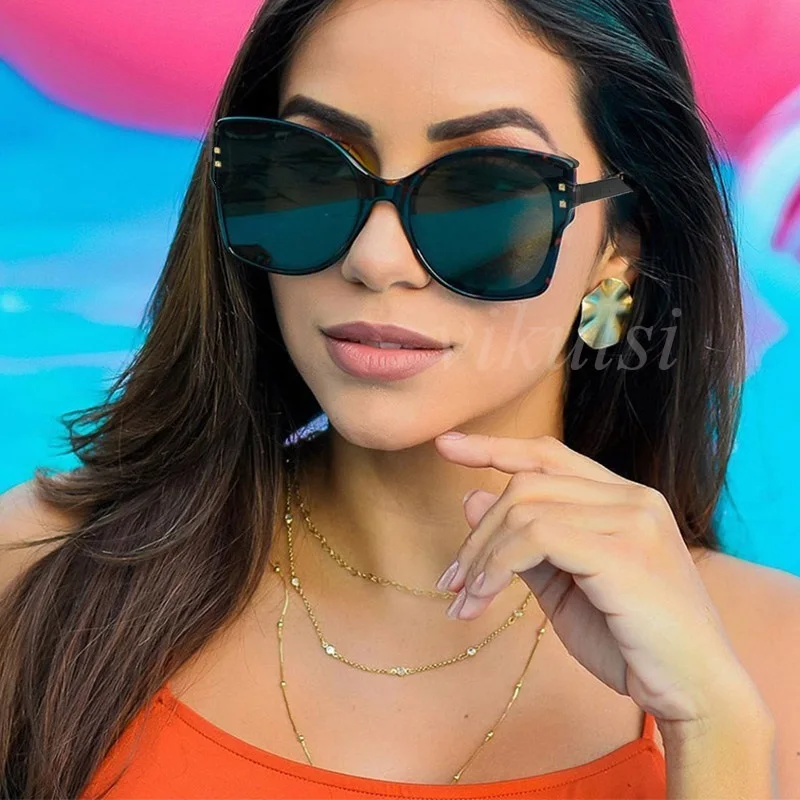 2020 винтажные Ретро негабаритные Квадратные Солнцезащитные очки женские модные