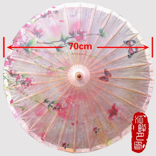 Diameter 70CM JIANGPANYUE эксклюзивный пользовательский бумажный зонтик китайский персиковый цвет японский стиль смазанная бумага розовый свадебный косплей реквизит - Цвет: Diameter 70CM