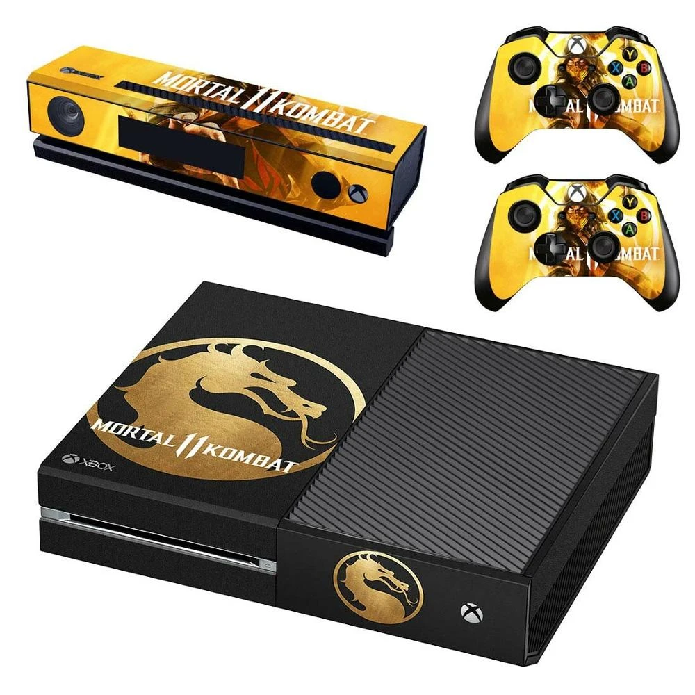 camuflaje Oponerse a Empírico Mortal Kombat pegatina de piel para consola Xbox One, cubierta completa de  vinilo para Xbox One, Kinect y 2 controladores|Adhesivos| - AliExpress