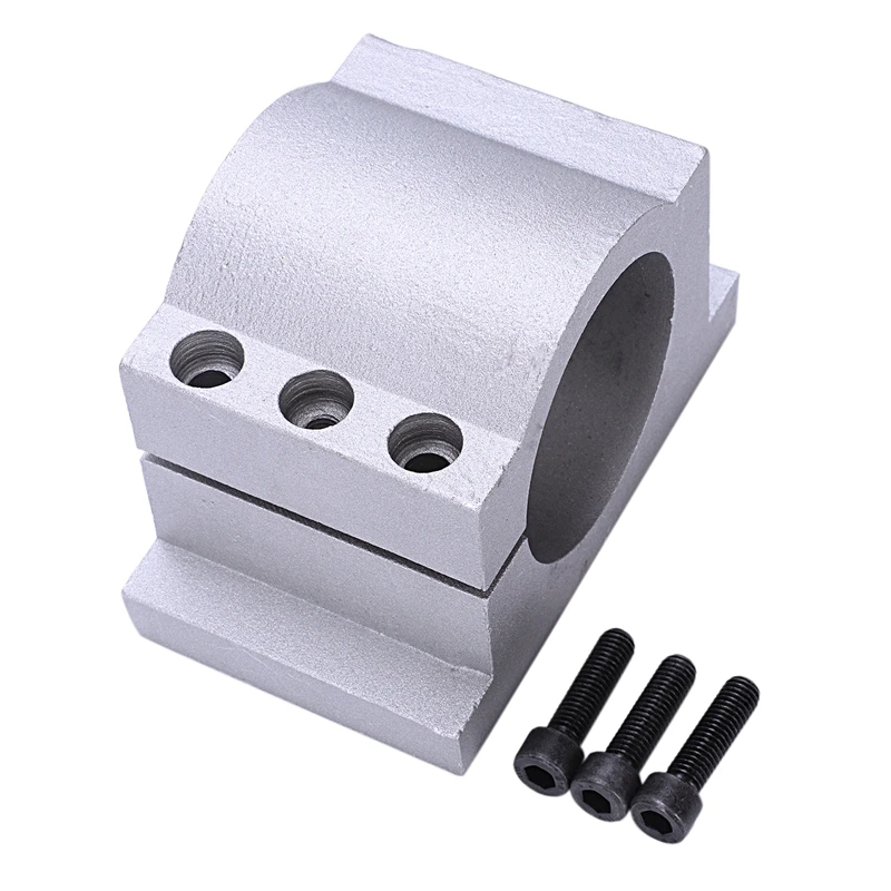 Engraving Machine Fixture 65Mm Cast Aluminum Fixture Spindle Motor Card Neck Holder Seat Engraving Machine Accessories