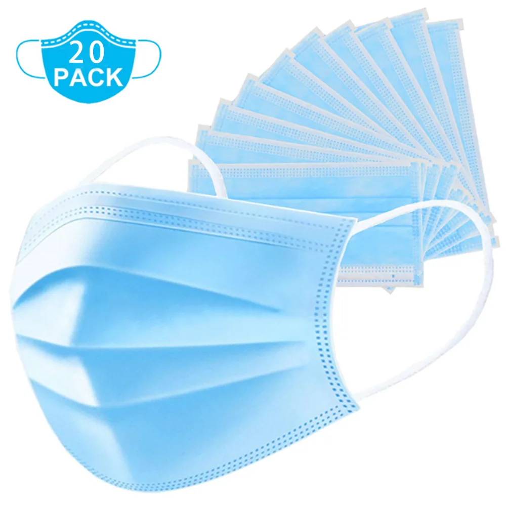 

Face mask 3 Layers Dustproof Facial Protective Cover PM2.5 Masks Maldehyde Prevent bacteria Masks