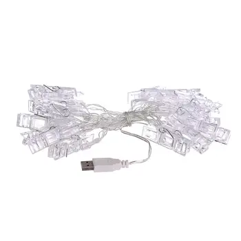 

Landscape Lamp Festival Fairy String Fairy Light Durable Romantic Outdoor Garden Yard Super Bright 10LED Photo Peg Clip
