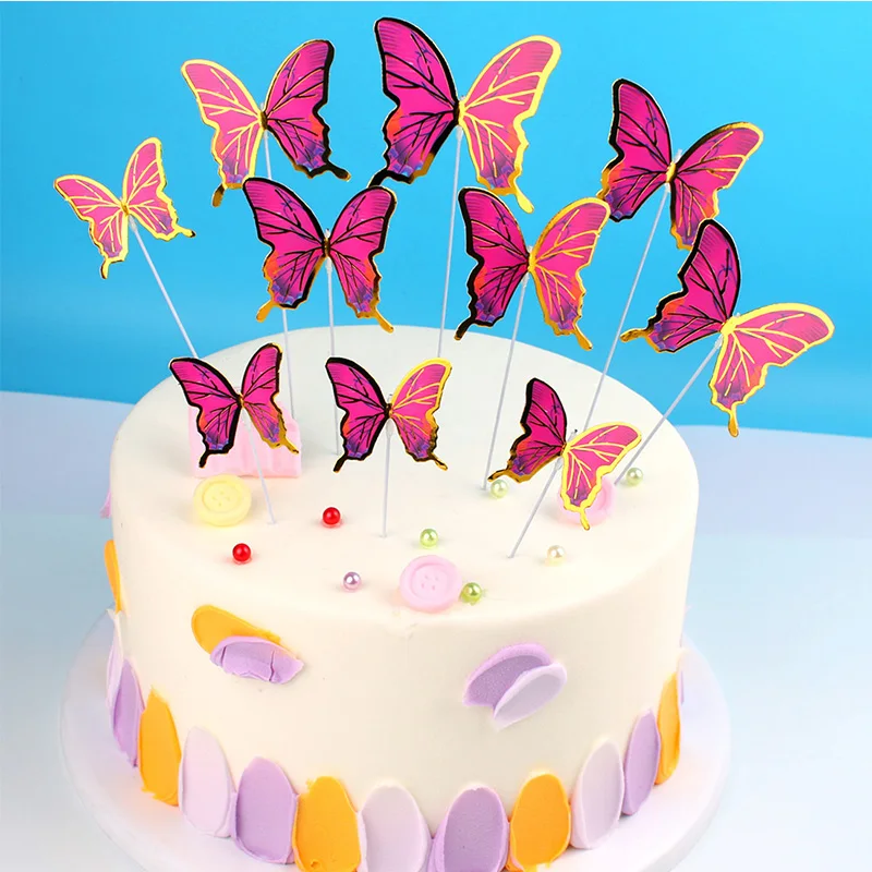 Wedding Cake Topper Butterfly acrylic cake topper Not card-stock.11 High quality item keepsake Various colours & sizes