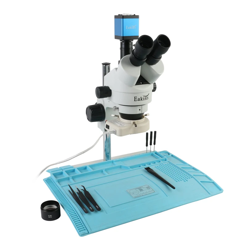 Профессиональный вертикальный зум 3.5X-90X Simul-Focal Тринокулярный стереомикроскоп+ HDMI VGA 14MP микроскоп камера для пайка ПХД - Цвет: 3.5-45X(0.5X)
