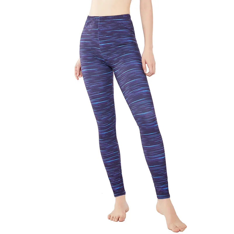 Новинка 9097, синие штаны для йоги с горизонтальными линиями, женские спортивные штаны, обтягивающие леггинсы, большой размер