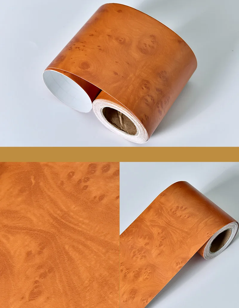 Wood RW 5 м/10 м ПВХ водонепроницаемая линия талии деревянный мрамор самоклеющаяся окантовочная линия обои декор для гостиной Виниловые наклейки на стену - Цвет: Wood RW