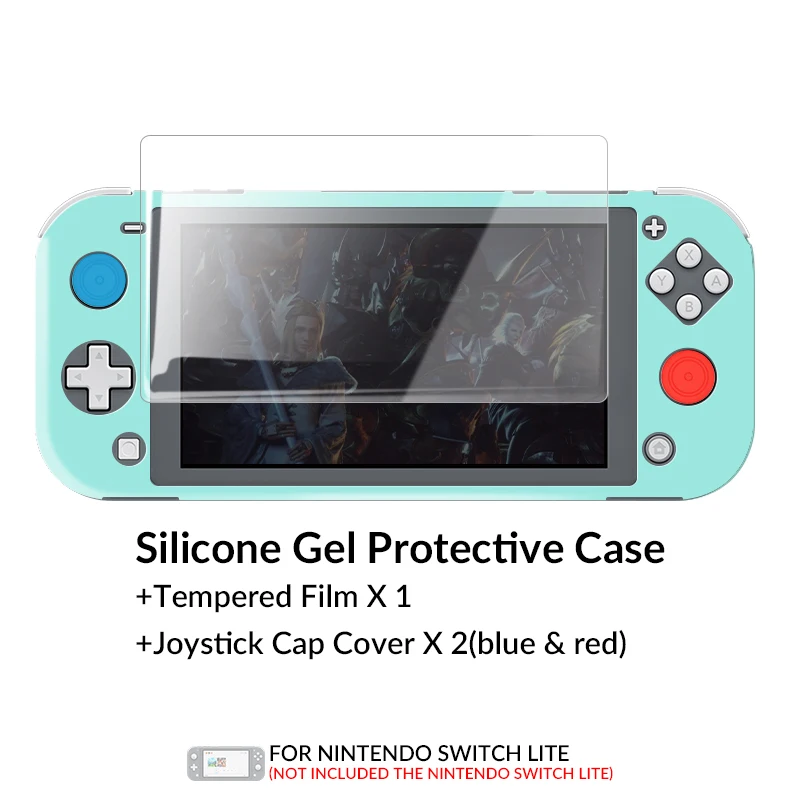 Защитный силиконовый чехол с изображением лягушки для nintendo Switch Lite, аксессуары для nintendo Switch NS Lite - Цвет: Transparent film-B