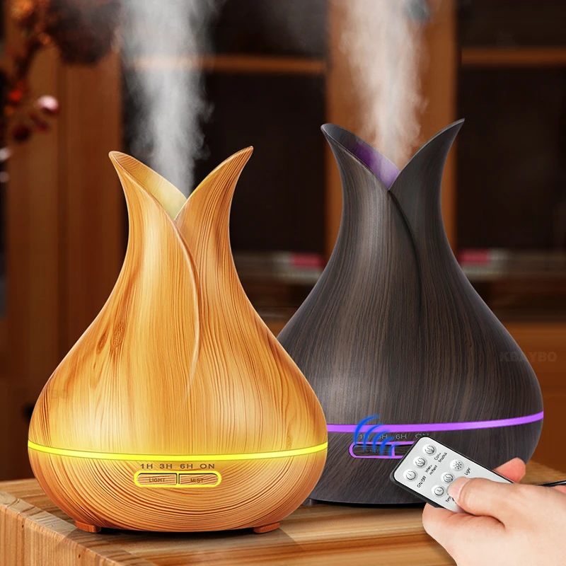 Cena 400ml ultradźwiękowy nawilżacz powietrza elektryczny Aroma dyfuzor powietrza dyfuzor olejków eterycznych drewna pilot Mistmaker dla domu 400ml