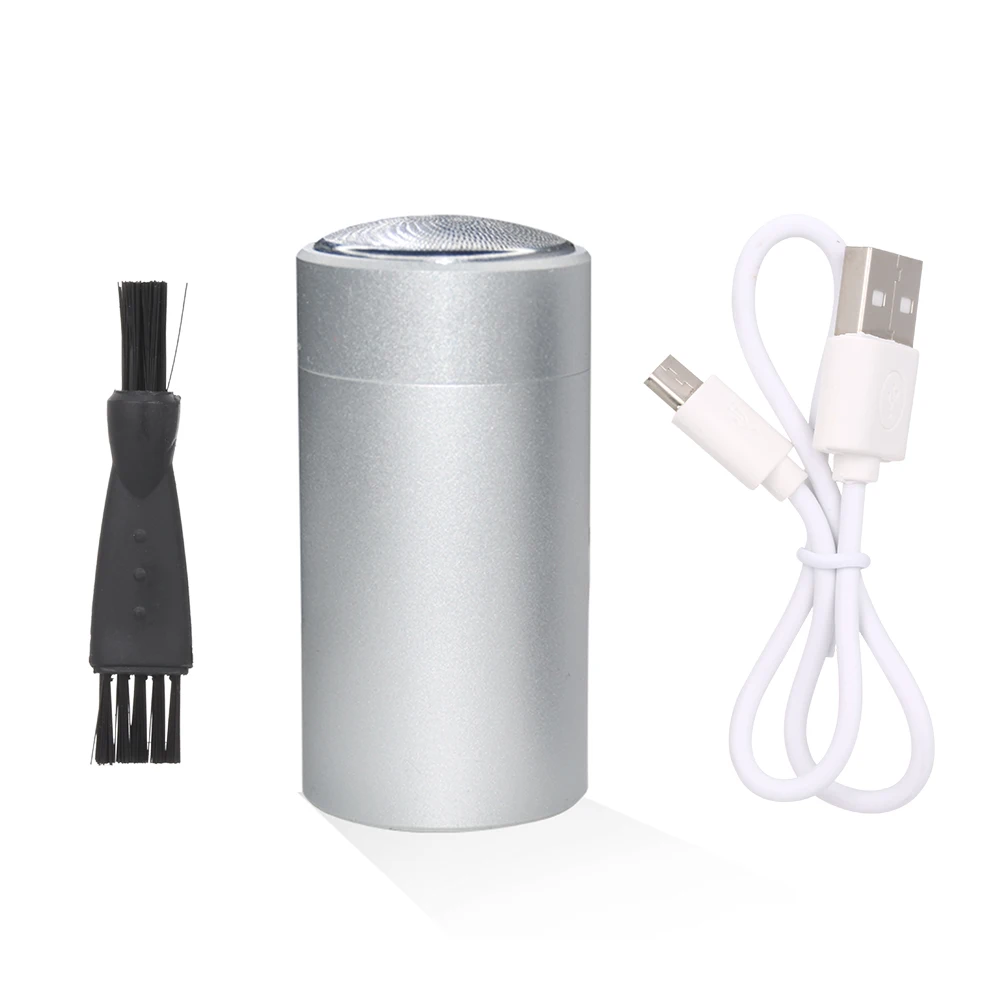 Портативная бритва, электрическая бритва, USB перезаряжаемая, мини триммер для бороды, алюминиевый сплав, бритва для бороды, для мужчин, электрическая бритва