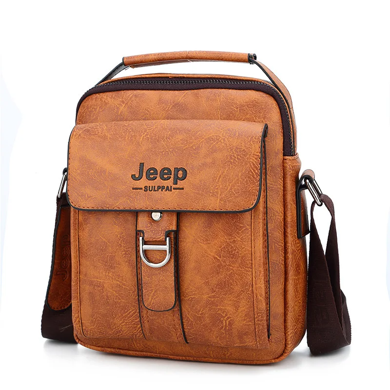 

New Style Retro Men One-Shoulder Handbag Men's Over-the-shoulder Bag Verticle Multi-pocket Simple Men's Bag