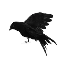 Набивные Пернатые черные вороны принт с птицами нарядное платье Хэллоуин zh1