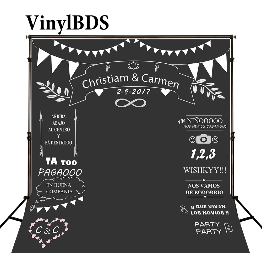 VinylBDS Wedding Custom Blackboard Photo Background Signature Together Party Photography Backdrops fotografia For Studio | Электроника