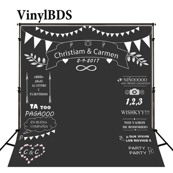 

VinylBDS Wedding Custom Blackboard Photo Background Signature Together Photo Party Photography Backdrops fotografia For Studio