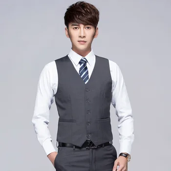 

Retro men Double breasted vest man navy gray classic blazer vest men's suit vest formal party business vest jacket colete gilet