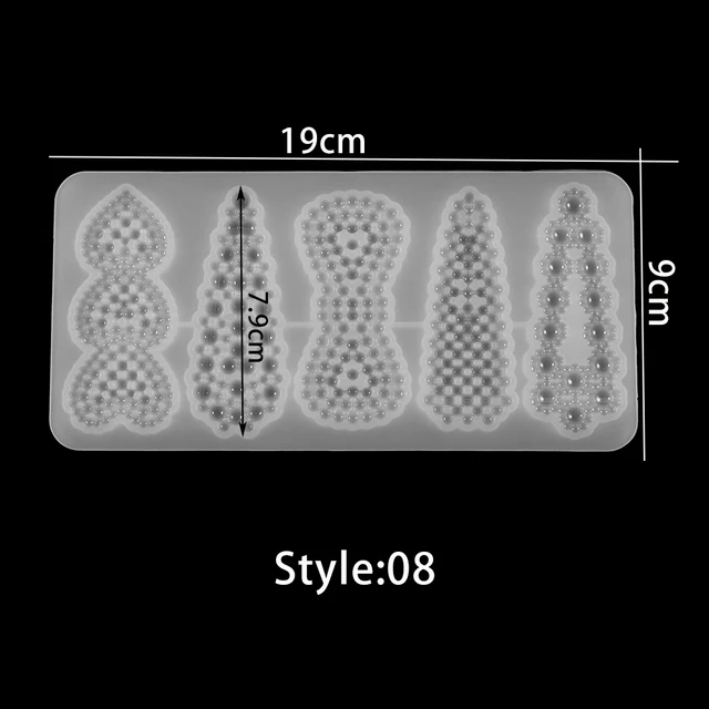 Barrettes Silicone Molds Metal Geometric Hair Clips Epoxy Resin Mold For DIY Resin Hairpin Crafts Jewelry Making Accessorires Style 8
