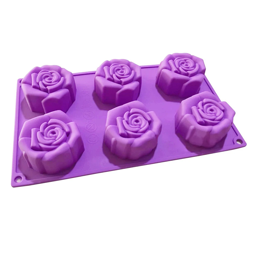 Силиконовая форма в виде розы формы для Мусса формы для свечей мыла помадка торт декоративное устройство для шоколада кубик льда для выпечки печенья инструмент
