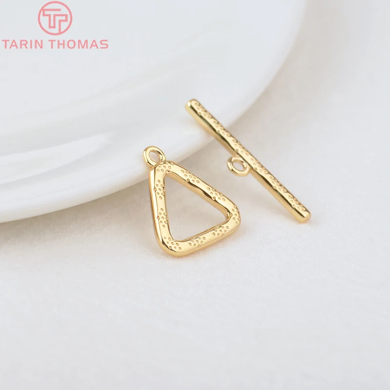 (3439)6 Sets 24K Gold Farbe Überzogene Messing Armband O Toggle Verschlüsse Hohe Qualität Diy Schmuck Machen Erkenntnisse Zubehör – Detail 4